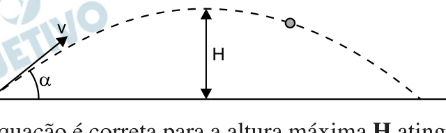 Lançamento oblíquo de um projétil — questão 17 Mackenzie 2023.1